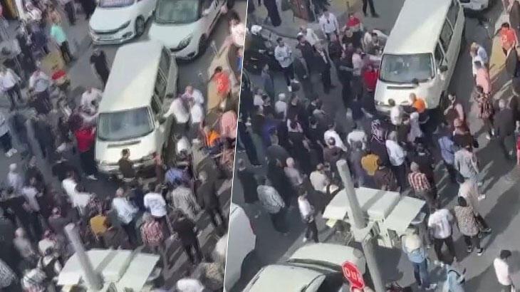 Halk otobüsüne saldıran minibüs şoförü darp edildi 